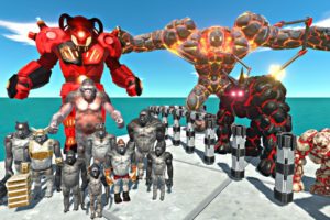 Mutant Primates Rescues Lava Golem Evolution and Fight  - Animal Revolt Battle Simulator