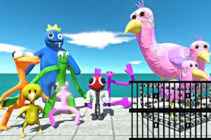 Rainbow Friends Rescues Multiplying Opila Bird Team and Fight - Animal Revolt Battle Simulator