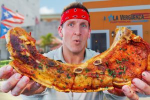 Record Breaking Pork Chops!! Street Food Marathon in Puerto Rico!!