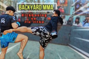 Two Conflicting Styles Clash in our yard for MMA