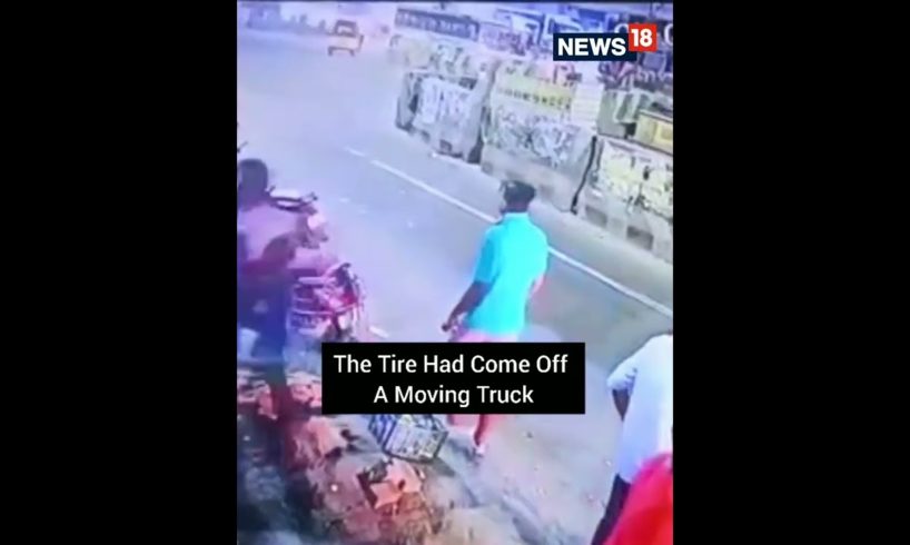 Viral Video | 45-Years Old Man Died After Being Hit By A Detached Truck Tyre | #shorts | #trending