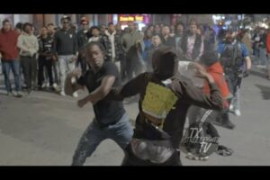 Wild! Brawls break out on 6th Street Austin TX Fight 2-3-2024