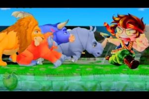 cartoon video / Soldier Rescued Animals From Enemies / animal Stampede sound effect/animals running