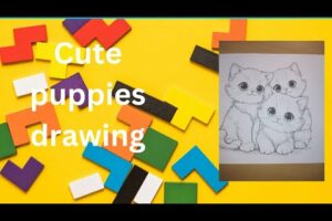 easy puppies drawing for begginers cute puppies @Somefunsomeemotions