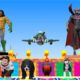 Airplane Rescues Cat, Gorilla, Chicken, Dinosaur and The game changes colors to overcome obstacles