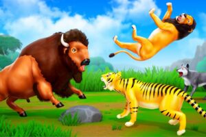 Bison vs Lion vs Tigers | Wild Animals Fights Compilation 60 Min | Epic Animal Revolt Battles