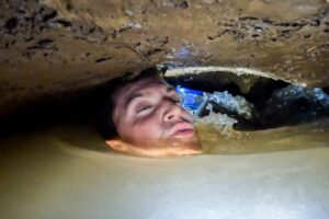 Caver Panics And Almost Drowns