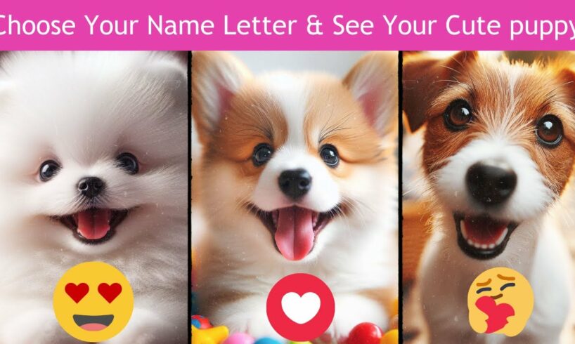 Choose Your Name Letter & See Your Cute Puppies | Cutest puppies🐶💖