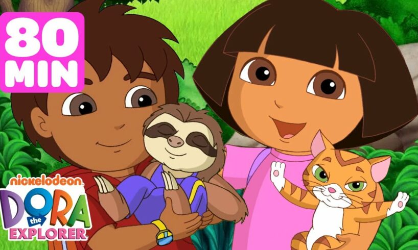 Dora the Explorer's Baby Animals Rescues & Adventures! 🐱 80 Minute Compilation | Dora & Friends