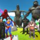 FPS Avatar Rescues Superman and Thor and Fights The Gorilla King - Animal Revolt Battle Simulator