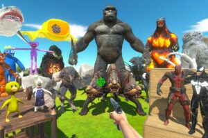 FPS Avatar Rescues Venom and Deadpool and Fights King Kong - Animal Revolt Battle Simulator