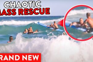 High-Stress Mass Rescue: Lifeguards Save Tourists from Powerful Rip Current