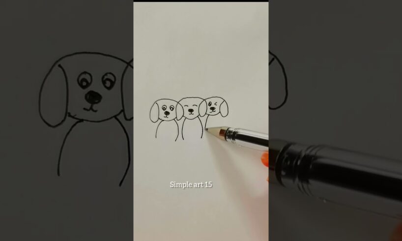 How to draw cute puppies 🐶😍🤔?? #shorts #tiktok #viral #diy #artwork #drawing #puppydog