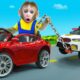 KiKi Monkey ride on Police Car to do rescue mission | KUDO ANIMAL KIKI