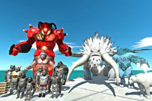 Mutant Primates Rescues Bewilderbeast Evolution Ice Team and Fight  - Animal Revolt Battle Simulator