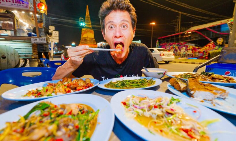Thai Street Food - 24 Hours MOST FAMOUS Thai Food in Ayutthaya!
