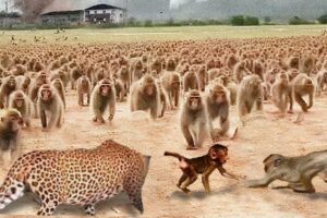 Whole Baboon Family Was Destroyed By Leopard | Animal Fight | Leopard vs Baboon