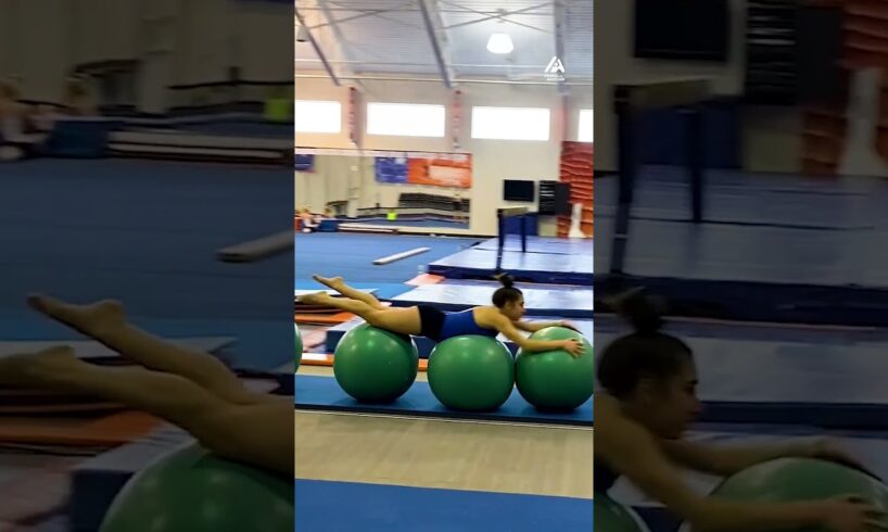 Woman Surfs Across Multiple Exercise Balls | People Are Awesome