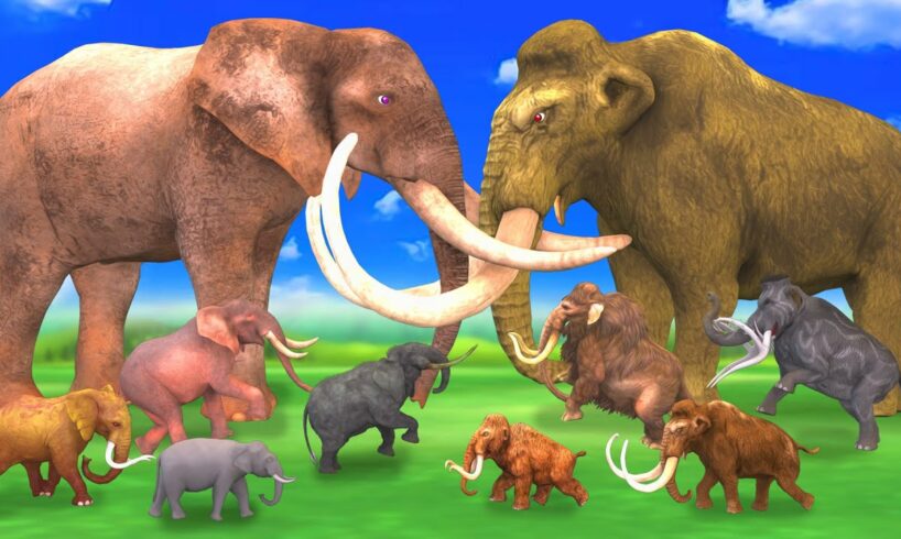 Woolly Mammoth vs Mastodon Fight Which Was More Powerful? Prehistoric Mammals VS Prehistoric Mammals