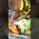 Baby monkey playing with toys #animals #monkey #cute #funny #fruit