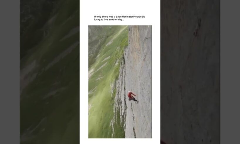 Man climbing cliff has near death experience