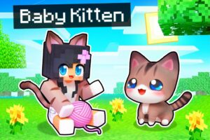 Playing as a BABY KITTEN In Minecraft!