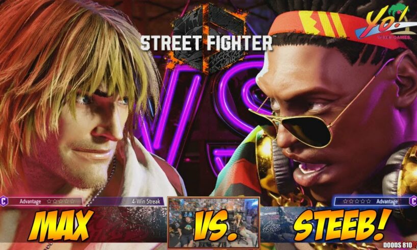 Street Fighter 6! Max VS. Steeb! Brrrtday Fights Part 2 - YoVideogames