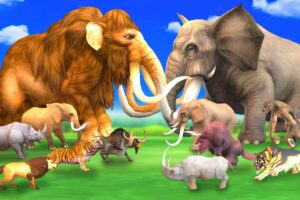 Woolly Mammoth Vs Elephant Fight Prehistoric Mammals VS Modern Mammals Animal Revolt Battle