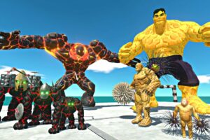 Dark Lava Golem Evolution Rescues Honey Hulk Evolution and Fight - Animal Revolt Battle Simulator