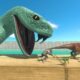 Dinosaurs and Fantasy Falling Into Black Mamba Tank - Animal Revolt Battle Simulator