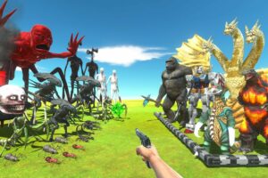 FPS Avatar Rescue Kaiju Monster and Fights Hell Monster and Animals - Animal Revolt Battle Simulator