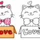 How to Draw a Cute Kitten for Valentines ❤️ Easy Cat Art