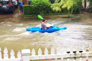 Kayaking A Flooded Street & More #goals