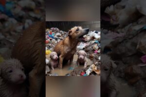 Toddler rescues puppy in mud 63