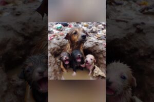 Toddler rescues puppy in mud 68