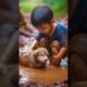 Toddler rescues puppy in mud 9