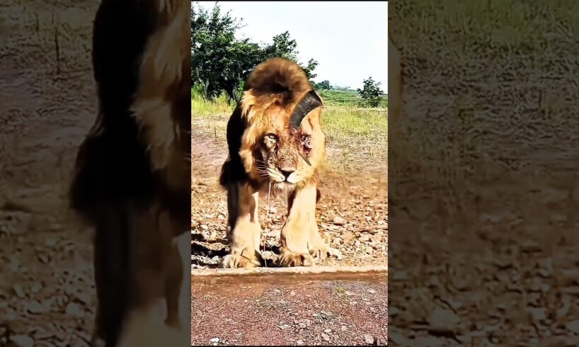 Buffalo Fights Back:🔥 Epic Showdown as Lion Faces Brutal Attack