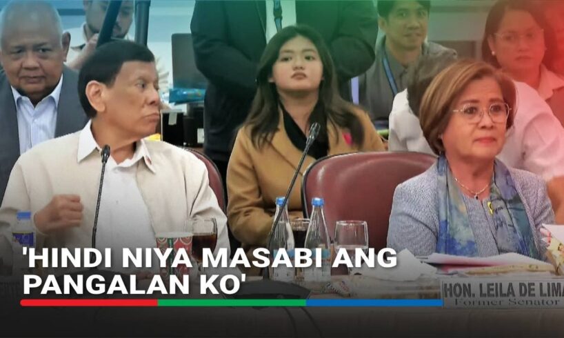 Duterte gestures a punch at de Lima during House quad comm probe | ABS-CBN News