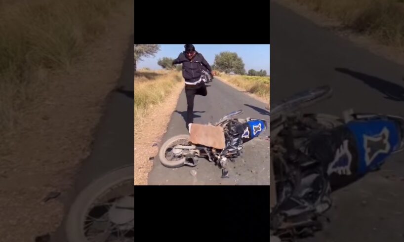 #trending badmash jamai song bike ride accsident very sed and funny🤣 video give new bike #shorts