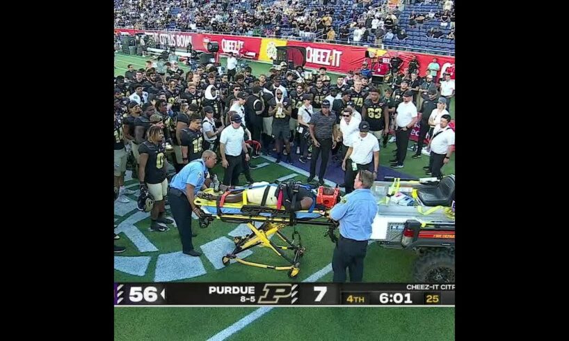 Deion Burks carted off field after apparent head injury