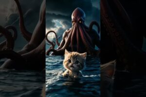 Cat Family🐈🥰🐈।।Cat V/S Octopus fighting ।। #shorts #cartoon #cat #funny #cute #pets #animals #reels