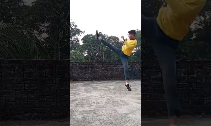 Knock out kick used in street fight ||#frontkick #tornadokick #hookkick #shorts #ytshorts #newkungfu