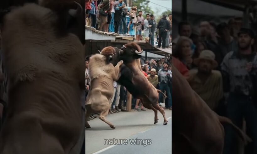 Omg bull fights  😨 #wildlife #nature #animals #wildanimals #funny #naturelovers