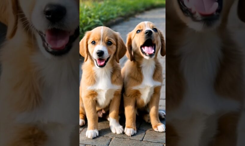 cute puppies barking outdoor #dog #puppy #doglover #dogs #puppies #dogshorts #dogbarking #dogsound