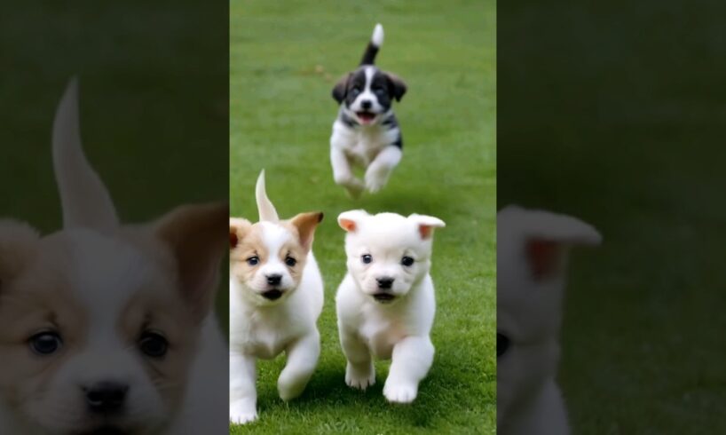 cute puppies running and playing #dogs #puppies #dogvideos #doglover #puppy #youtubeshorts #shorts