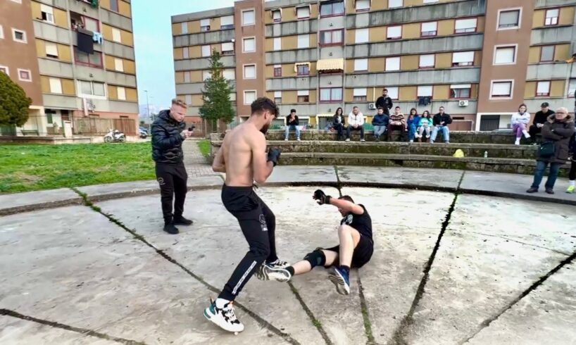 MATH Teacher try to win in a street fight !!! Bad idea, punished !