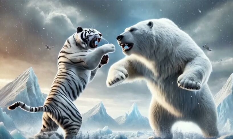 Tiger vs. Polar Bear: Rare Battle Caught on Camera / Animal fight Club #tiger #bear #animals