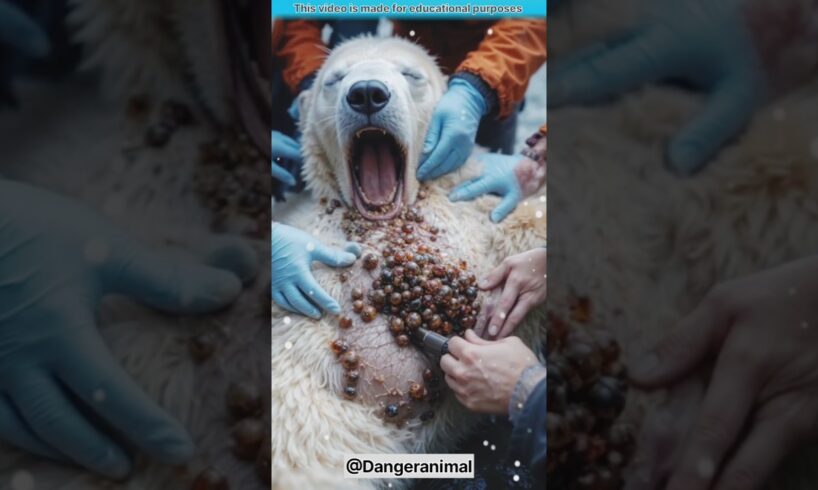 देखो इस भालू का जान कैसे..😭#shorts #animals #rescue #bear #polarbear #rescuedog #pets #cute #forest