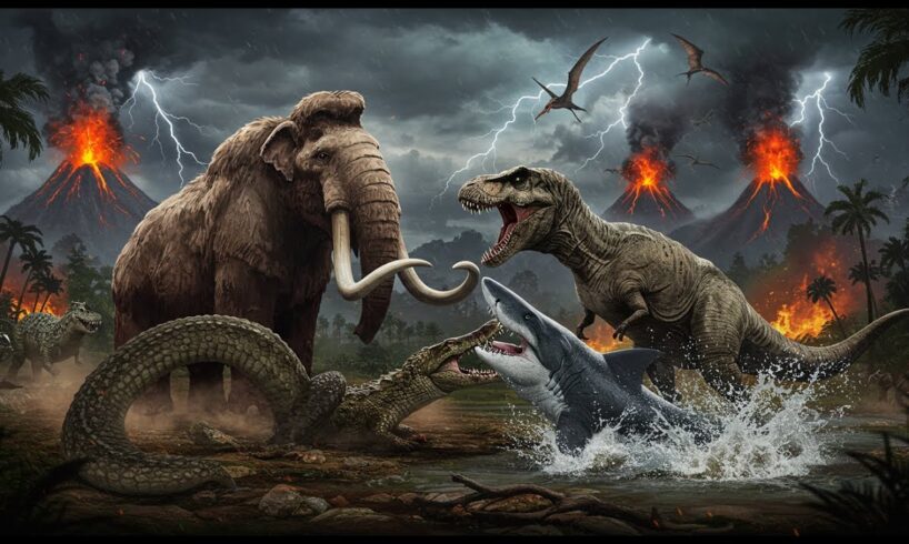 🔥 60 Prehistoric Giants Face Off! The Biggest Animal Battles Ever! 🦖🐘🦈Creature Versus