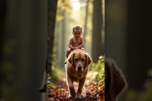 Dog Rescues Lost Baby In The Forest